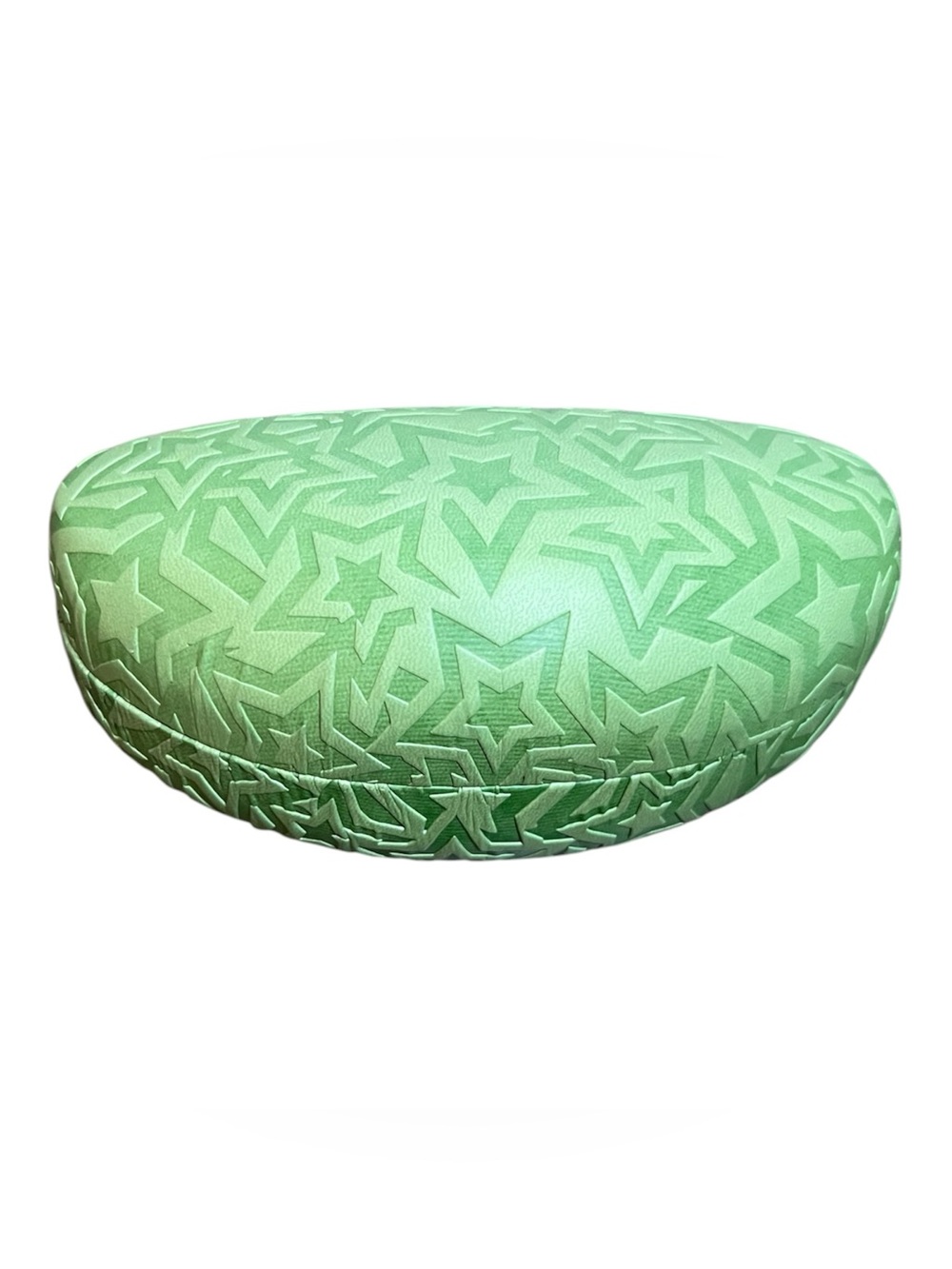 Green Star Pattern Hard Shell Sunglasses Case
